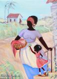 Caribbean Art - Janice Sylvia Brock - A Childs Gift