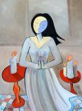 Caribbean Art - Janice Sylvia Brock - By Candlelight