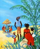Caribbean Art - Janice Sylvia Brock - Father & Son