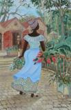Caribbean Art - Janice Sylvia Brock - Flowers for St Nicholas