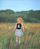 Caribbean Art - Janice Sylvia Brock - Girl with Wild Hair