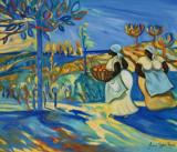 Caribbean Art - Janice Sylvia Brock - Orange Harvest 