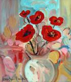 Caribbean Art - Janice Sylvia Brock - Red Poppies 